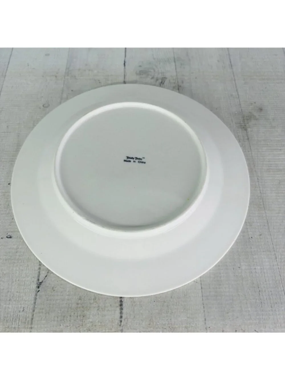 Totally Today TTO6 White Embossed Rope Criss Cross Ceramic Dinner Plates Set 4